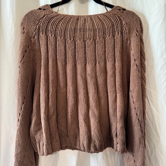 NWOT Free People Sandra Pullover Cable Knit Sweater in Brown - Medium - Picture 10 of 10